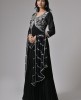 Georgette Black Hand Embroidered Gown with Dupatta